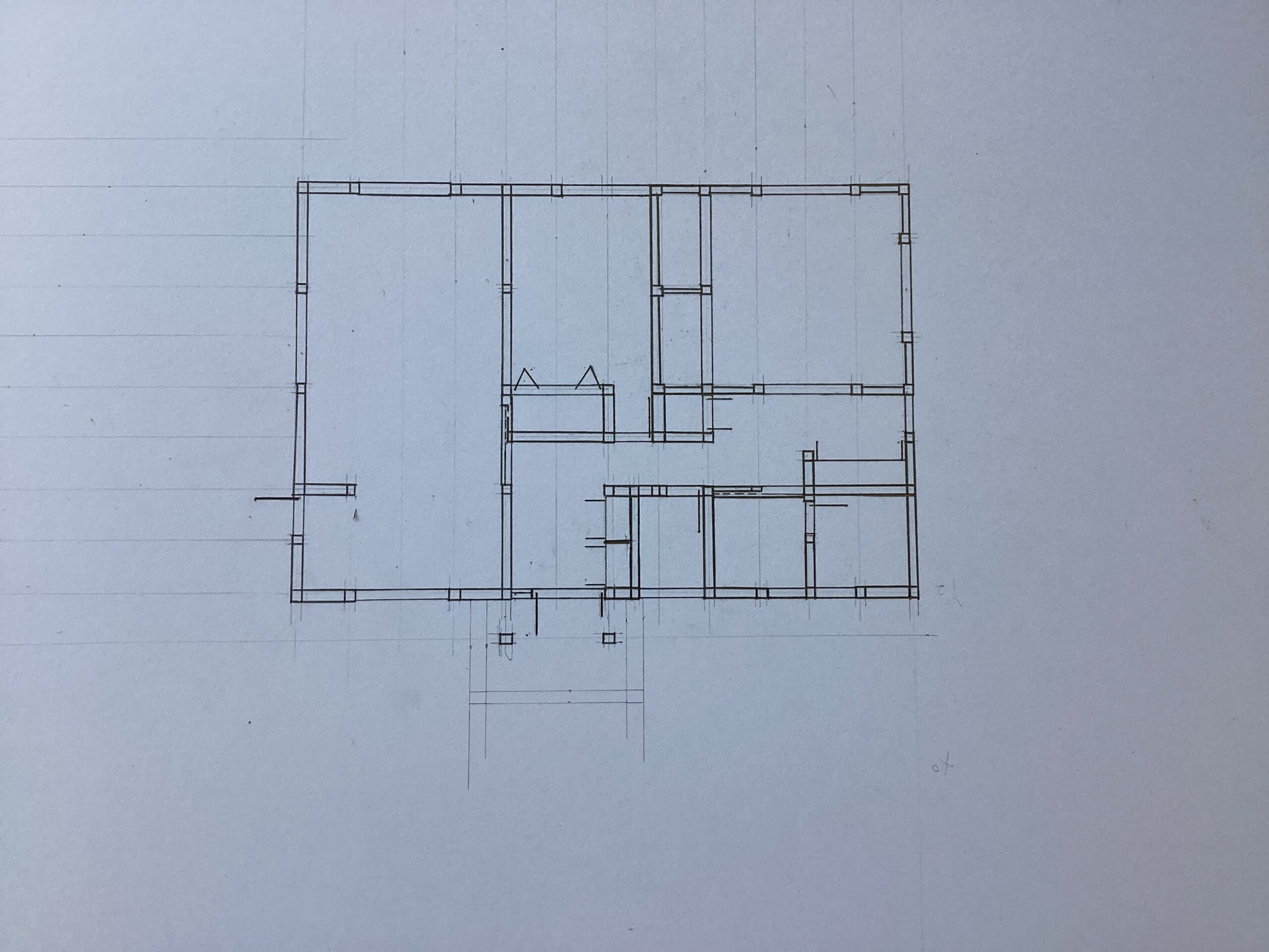 A1   平家建専用住宅設計図　尺度１：１００